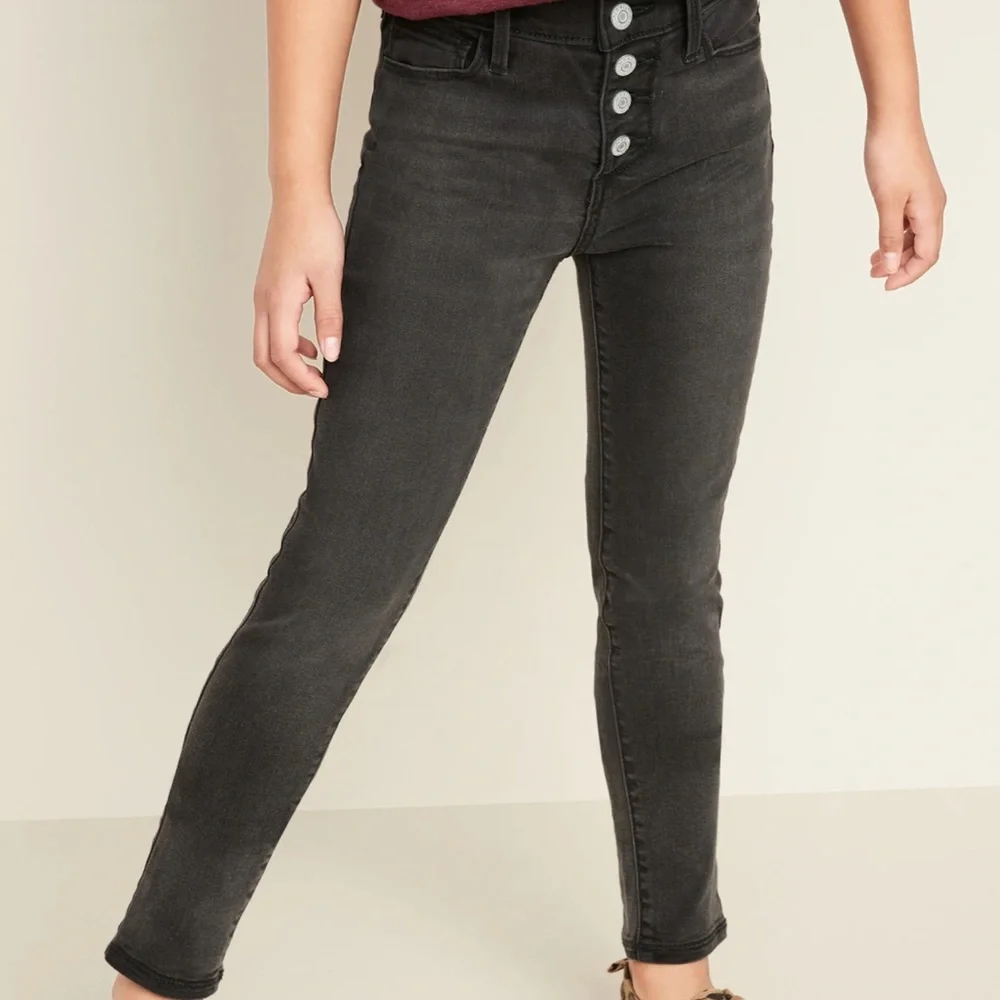 OLD NAVY High-Waist Built-In Tough Rockstar Super Skinny Button-Fly Jeggings
